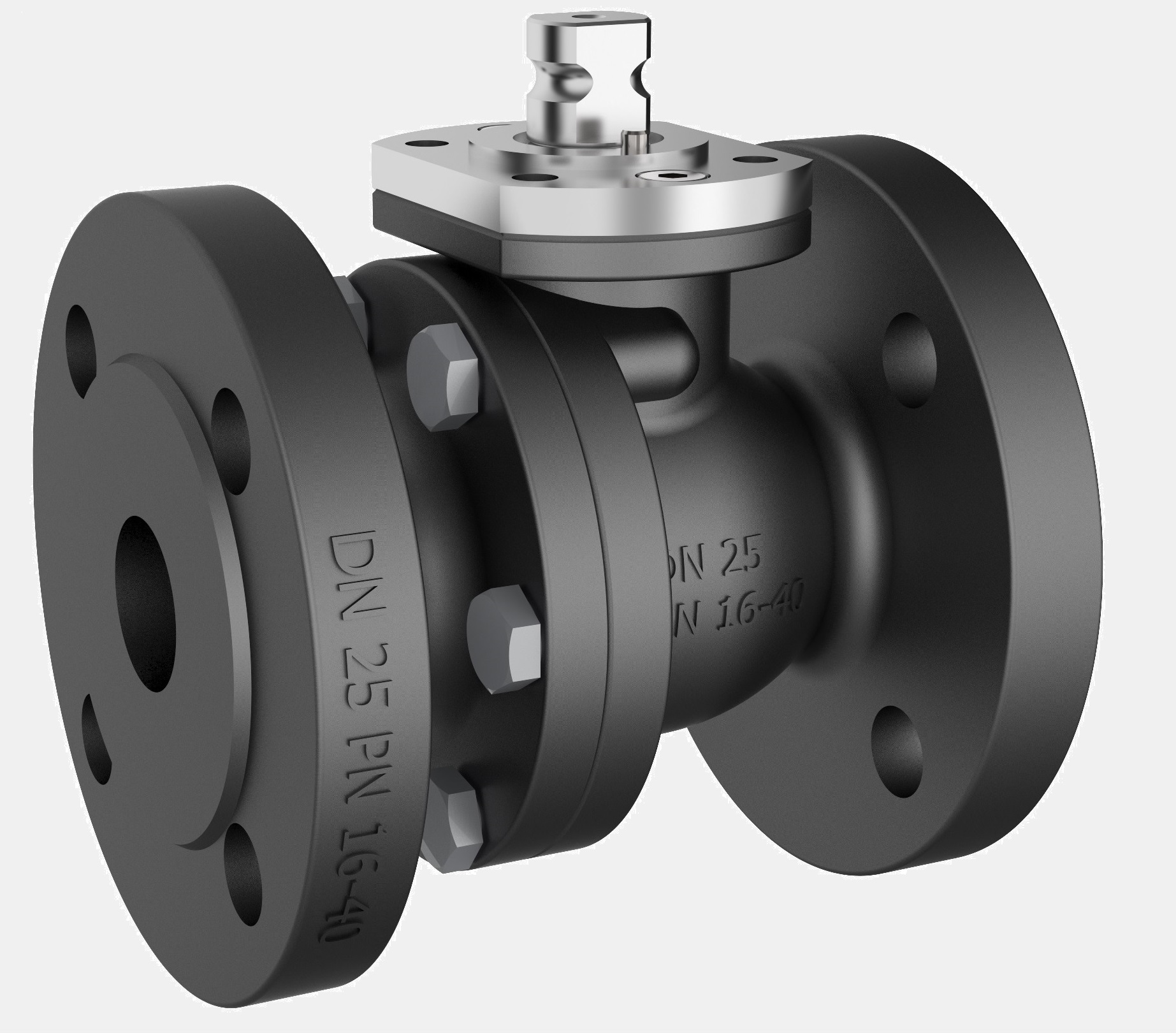 Ball Valve DN15 PN40 DIN FLANGED C.S. 1.0619 Z04 TTTGV PN40